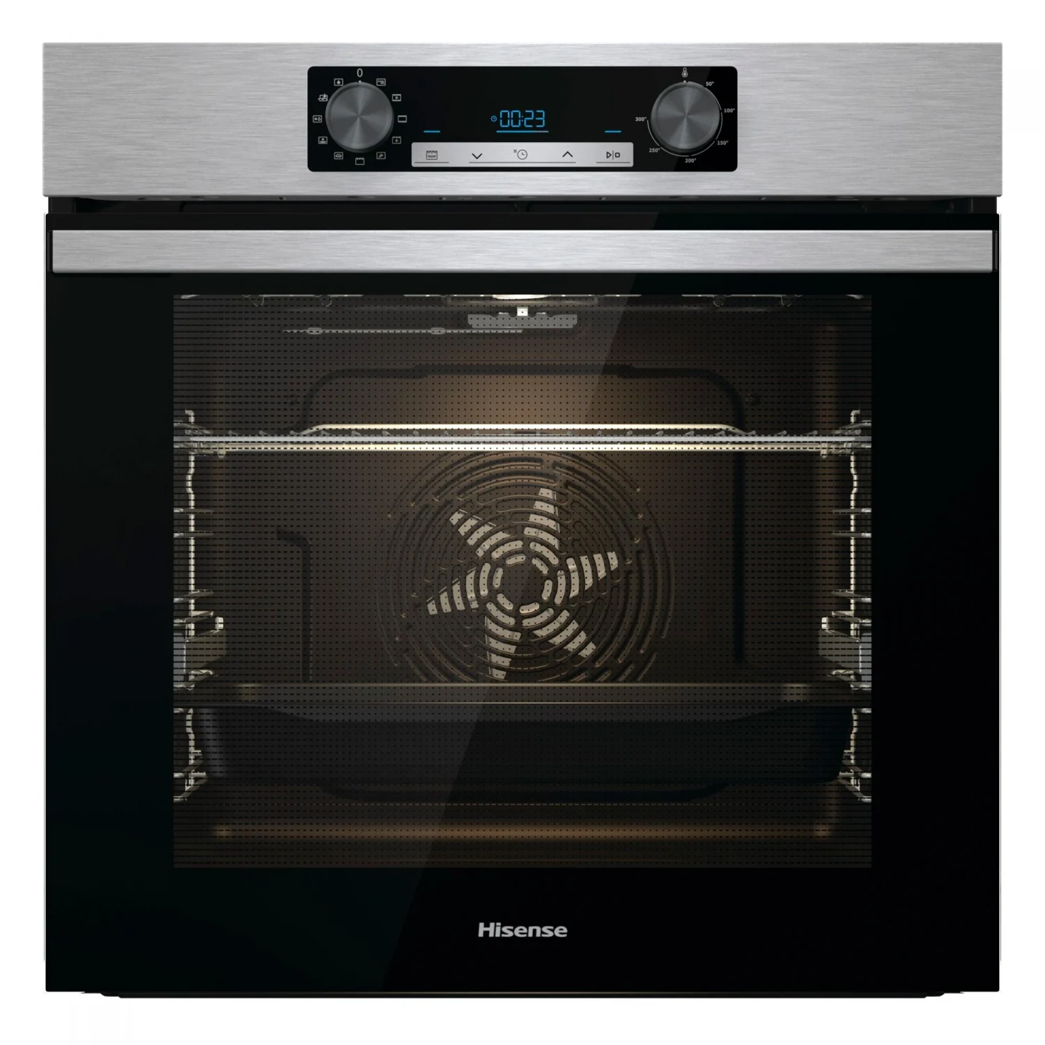 Hisense BI62216AX Multifunktionsbackofen, 2,5 kW, 77 l, Klapptür, 11 Kochfunktionen, Energieeffizienzklasse A – Edelstahl