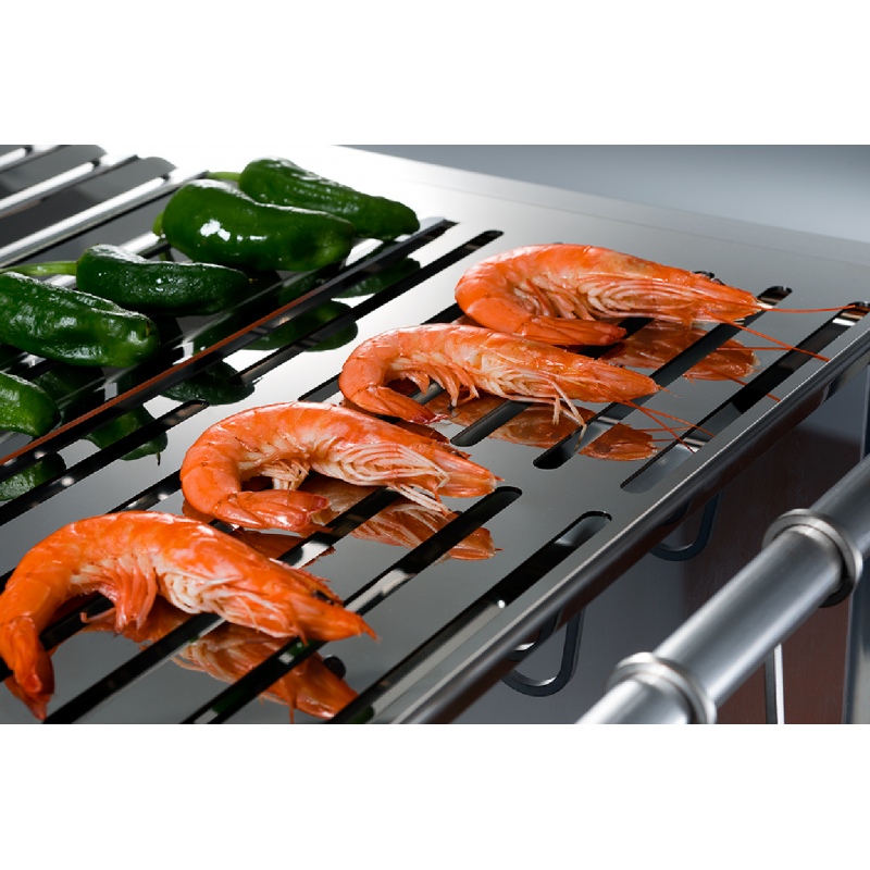 Clover Holzkohlegrill mit Rädern aus Edelstahl,