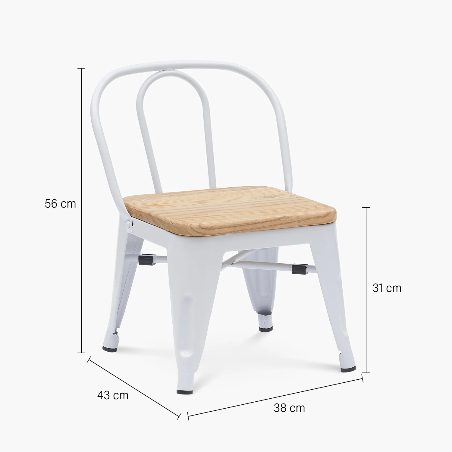 Ensemble 2025 : Table et 2 chaises pour enfants Becca Natura/Blanc
