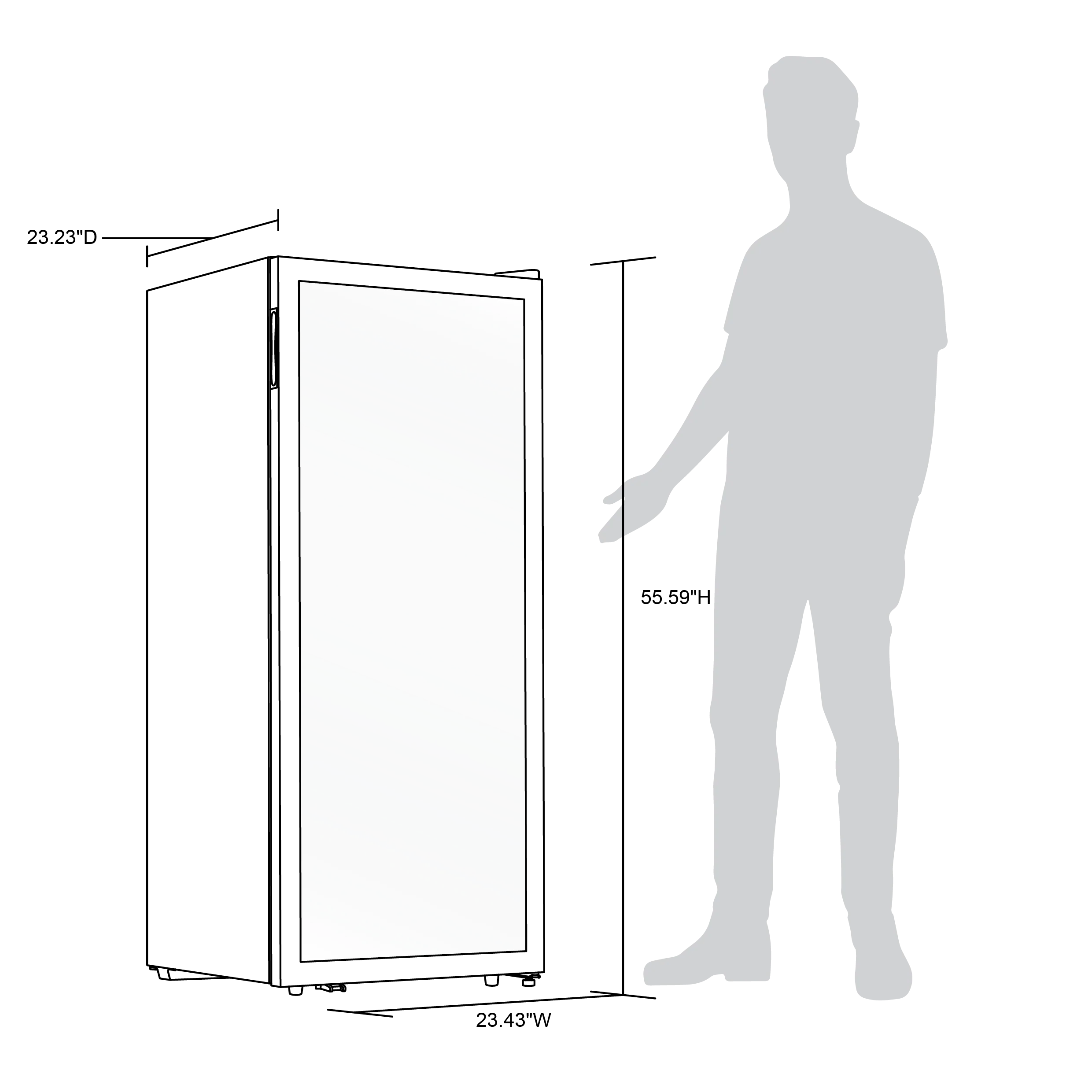 2025 Newair® Fritstående vinkøleskab i rustfrit stål – 98 flasker – 23 med dobbelt zone
