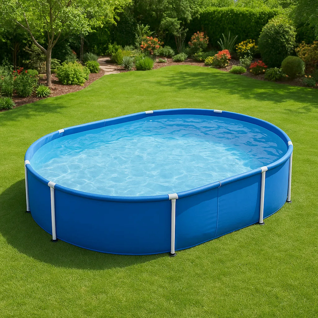 Piscine tubulaire ovale Oui Piscine tubulaire en PVC et métal 488x305x107 cm xsJQnlC601Jo