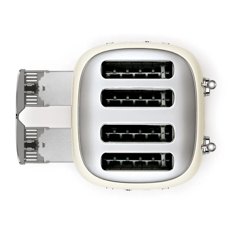 2025 SMEG TSF03CRUK Retro 4-skivers brødrister – cremefarvet