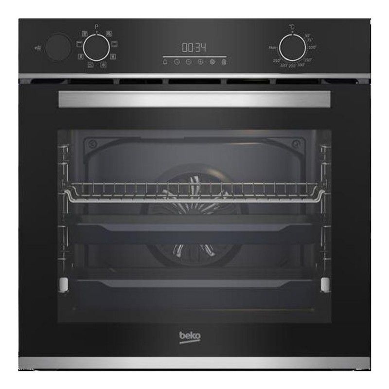 Beko Bbis13300xmse Backofen, schwarzes Glas, Dampffunktion