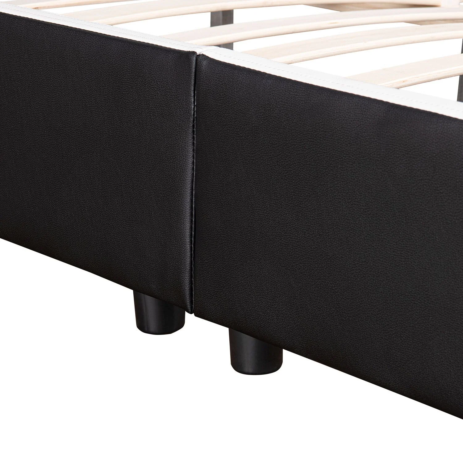 Lit capitonné Séville 2025, 140 x 200 cm, blanc