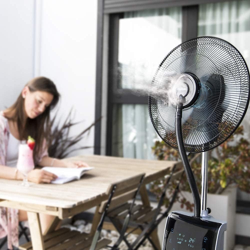 Ventilateur brumisateur d'eau douce Cecotec EnergySilence 490 avec télécommande, 90 W, diamètre 40 cm, 5 pales, réservoir 2,8 L, minuterie 7,5 h, indicateur LED et oscillation