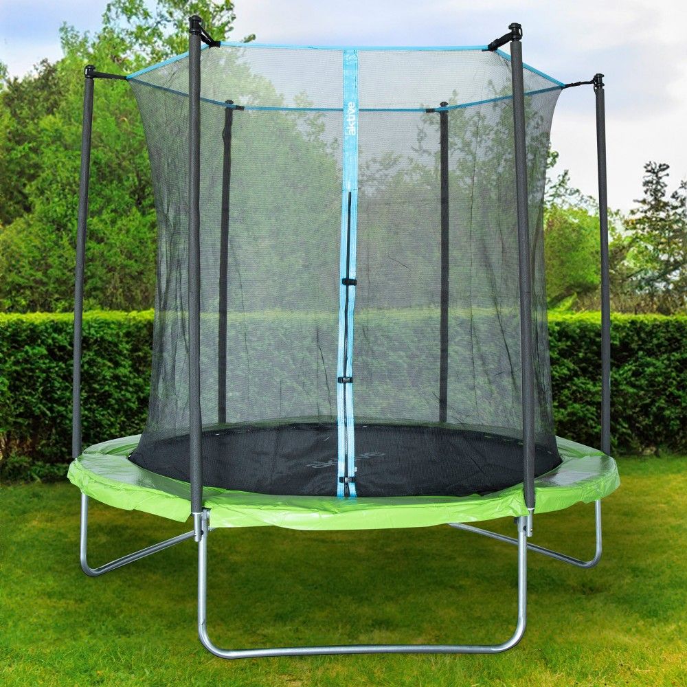 Kindertrampolin, Stahl, max. 120 kg - Aktive. Grün, Schwarz und Blau