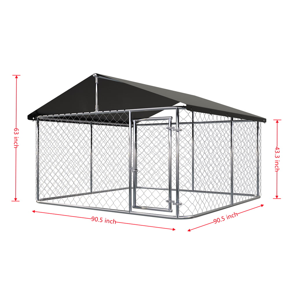 Enclos extérieur Petony 2025 pour chiens – Cage. Parc à jeux fermé pour chiens avec grillage galvanisé haute résistance et toit imperméable et résistant aux UV.