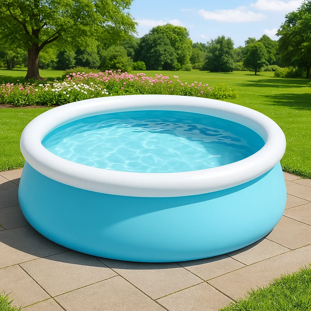 Piscine hors-sol ronde avec pompe de filtration, bleue/blanche, 260 x 70 cm lgQpqrSa32Em