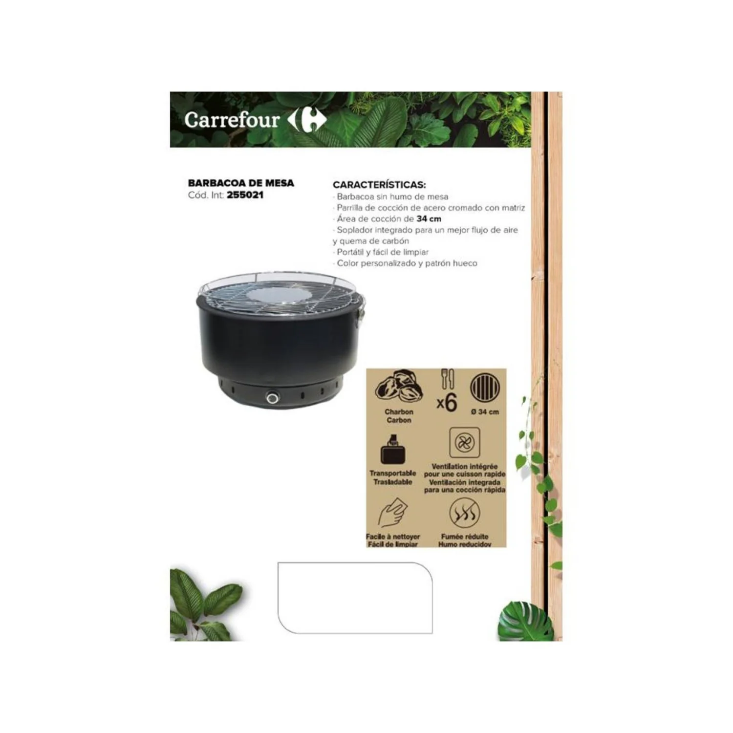 Tischgrill mit Gebläse