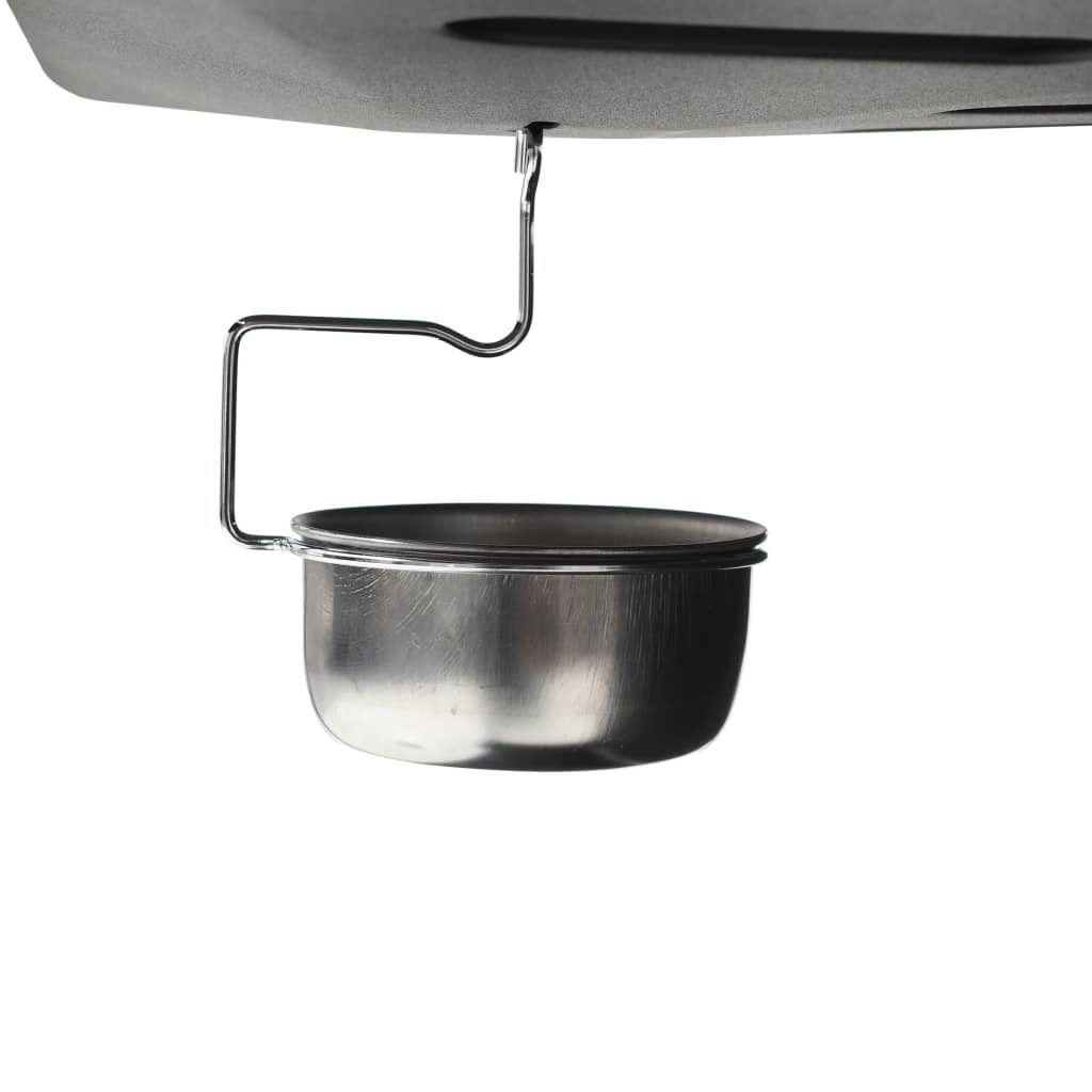 VidaXL Tragbarer Gasgrill mit 6 Grillzonen, Schwarzer Stahl