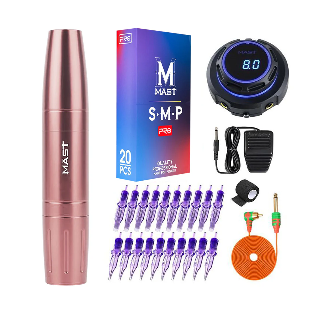 Dragonhawk Mast Magi Pen Tattoo-Set mit Mast Halo Netzteil und Kartuschen