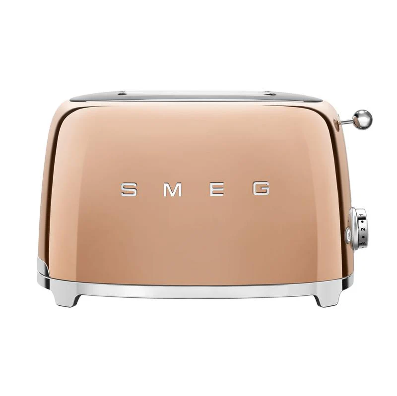 Grille-pain rétro SMEG TSF01RGUK 2 tranches, style années 50 – Or rose (2025)