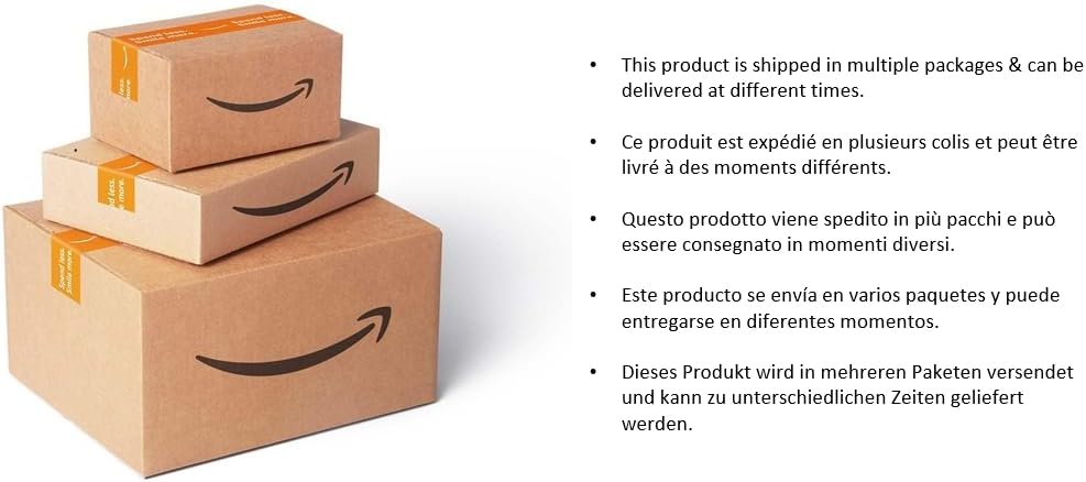 STONE Große Vitrine mit Betonoptik und hochglänzendem Weiß, moderne Vitrine mit LED-Beleuchtung und viel Stauraum, 92 x 194 x 37 cm (B x H x T)