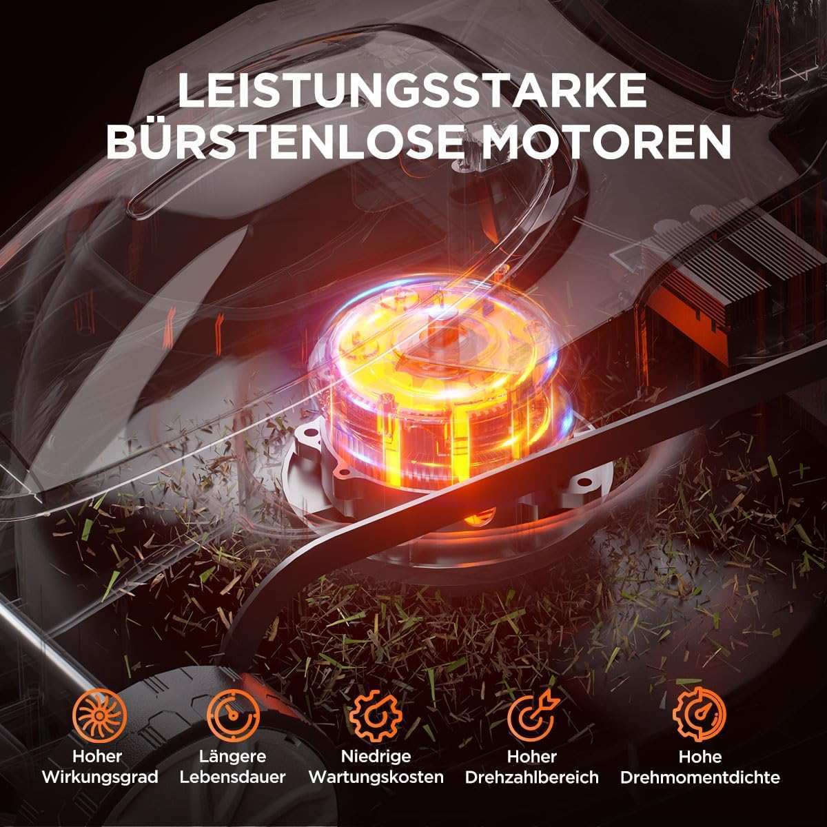 2025 U20 20V 33cm Akku-Rasenmäher mit bürstenlosem Motor | Inklusive 2 x 4,0Ah SE-Akkus | Mäht mühelos bis zu 400 m²