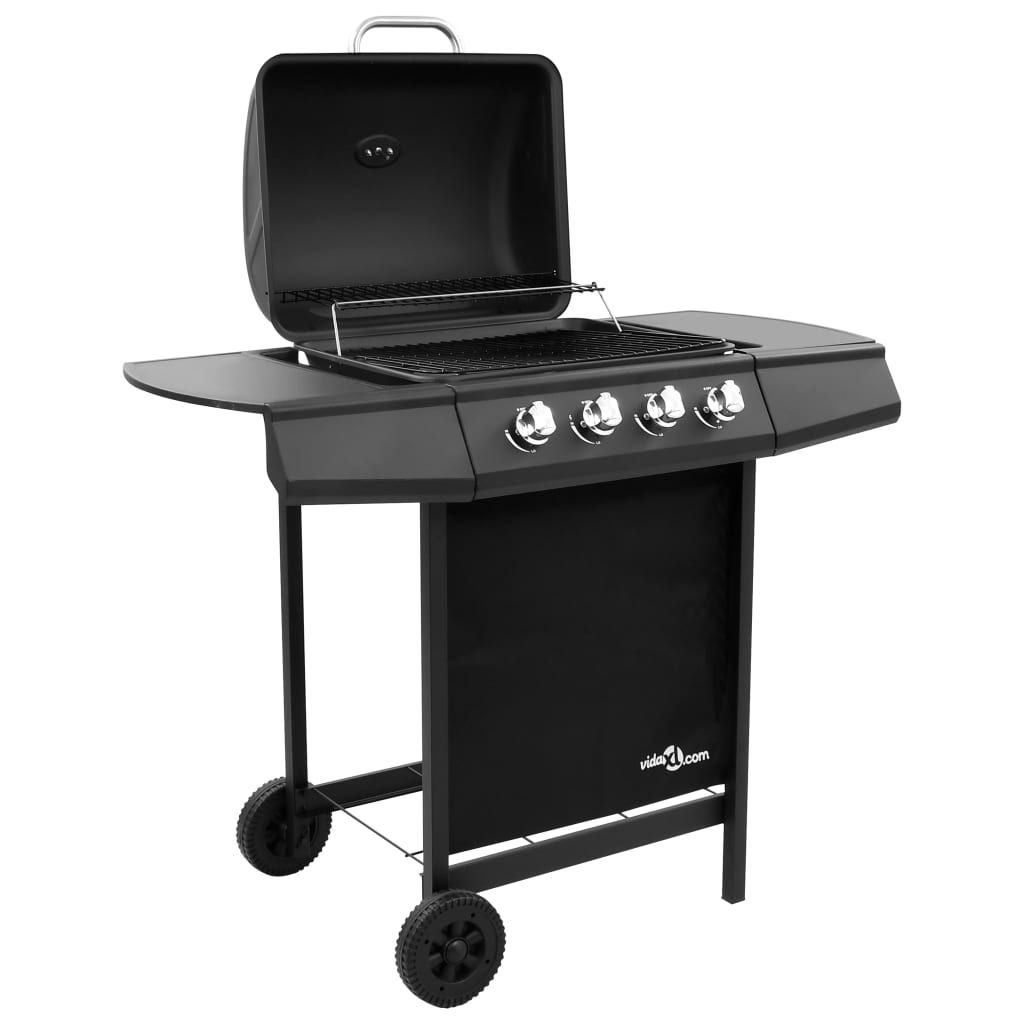 Vidaxl Gasgrill mit 4 Brennern, Schwarz