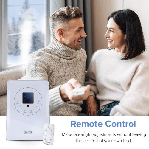 LEVOIT Luftbefeuchter für Schlafzimmer und große Räume (6 l), Ultraschall-Luftbefeuchter mit warmem und kaltem Nebel für Zuhause, ganzes Haus, Babyzimmer, individuell einstellbare Luftfeuchtigkeit, Fernbedienung, keimfrei und ultraleise