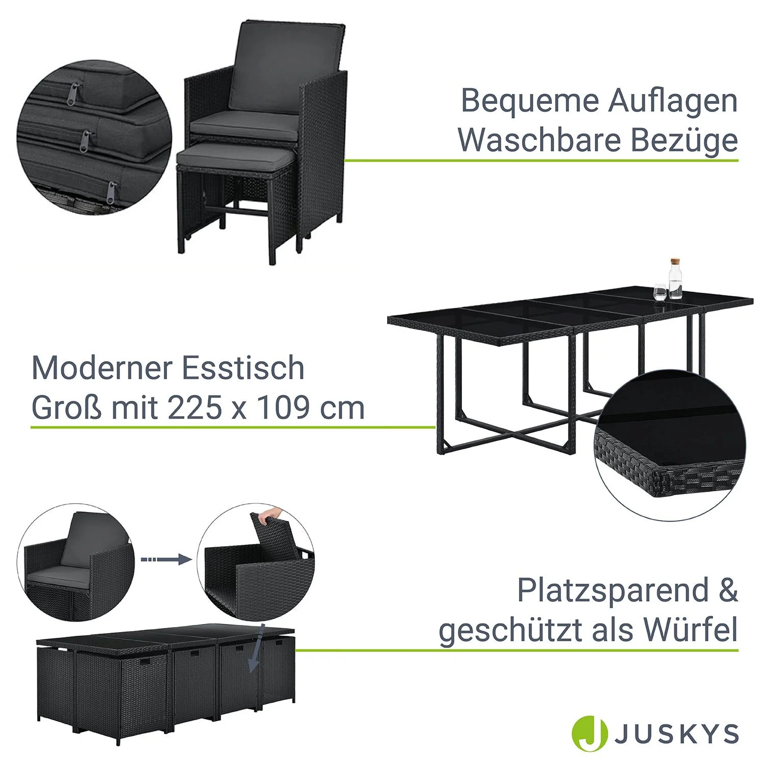 Ensemble de salon Baracoa L en polyrotin 2025
