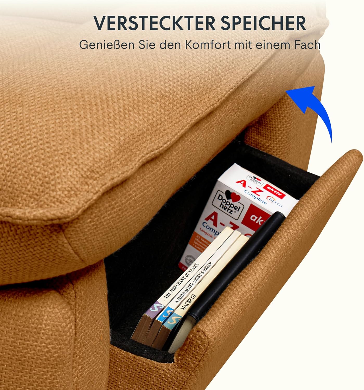 FLEXISPOT XC6 Relaxsessel, Drehsofa mit Wippfunktion, TV-Sessel mit verstellbarer Rückenlehne, Liegesessel für Schlafzimmer, Wohnzimmer und Heimkino (Beige)