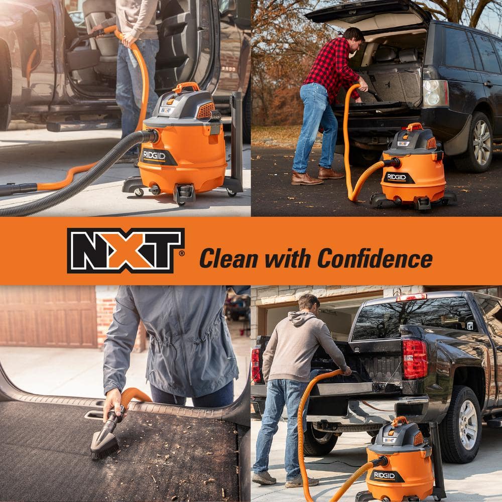 Aspirateur eau et poussière NXT 2025 14 gal / 6,0 HP (puissance maximale) avec kit voiture haut de gamme – RIDGID HD1401