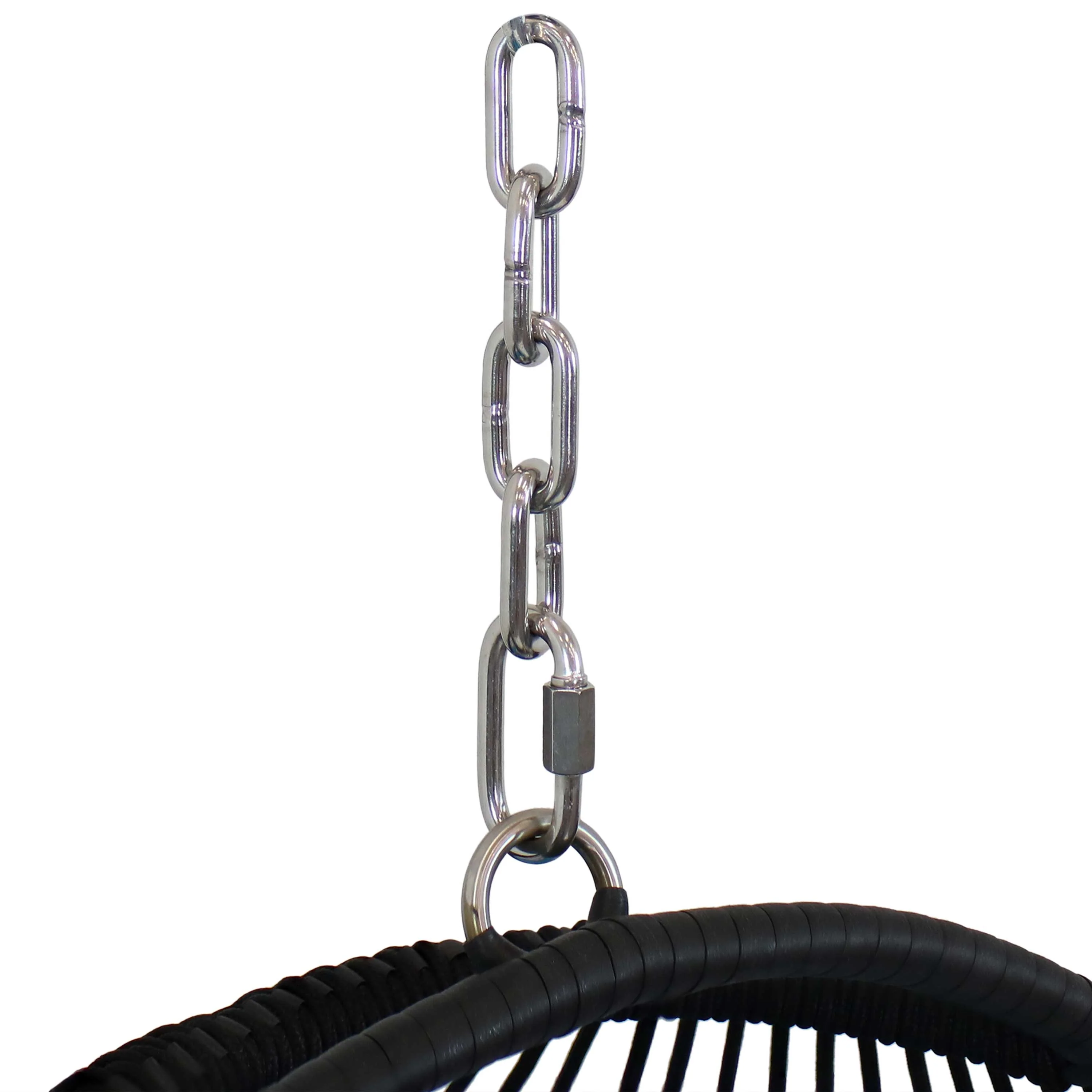 Fauteuil suspendu d'extérieur en forme d'œuf Julia de Sunnydaze (2025) avec coussins