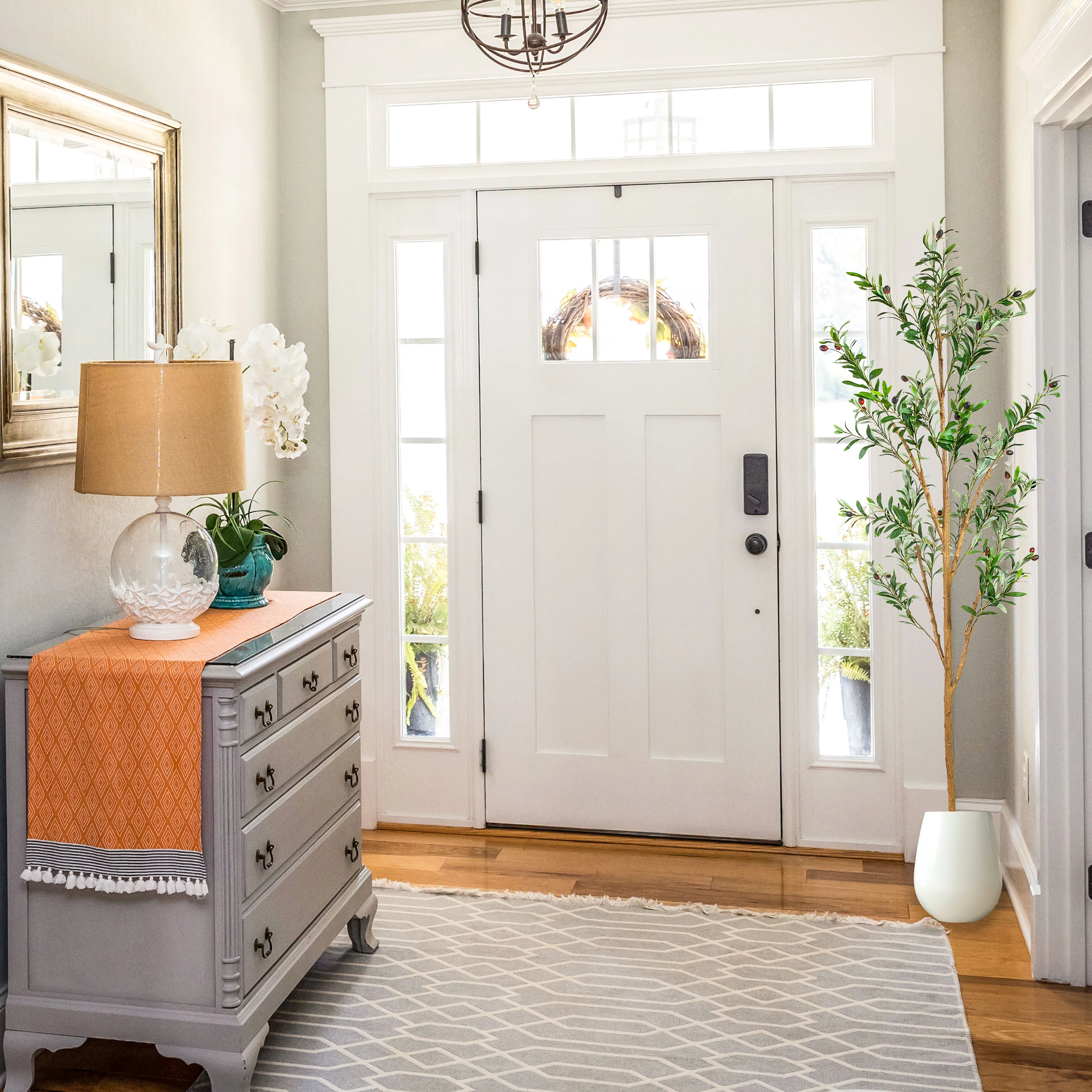 Olivier artificiel en pot 2025 avec feuilles en soie par Sunnydaze