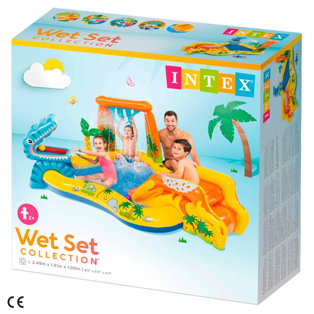 Intex aufblasbares Dinosaurier-Spielcenter 249x191x109 cm 272l