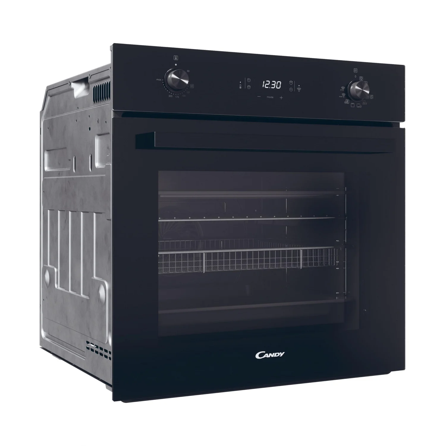Candy FMBCA825SE0 Multifunktionsbackofen, 980 W, 70 l, Klapptür, 8 Kochfunktionen, WLAN, Energieeffizienzklasse A+ – Schwarz