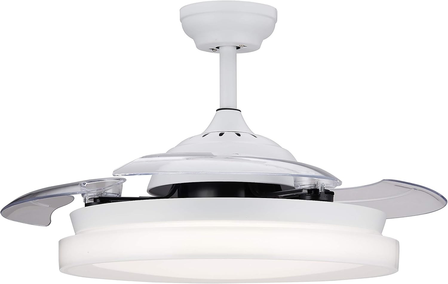 Ventilateur de plafond Philips Lighting Atlas avec éclairage LED et télécommande 106 cm Nickel