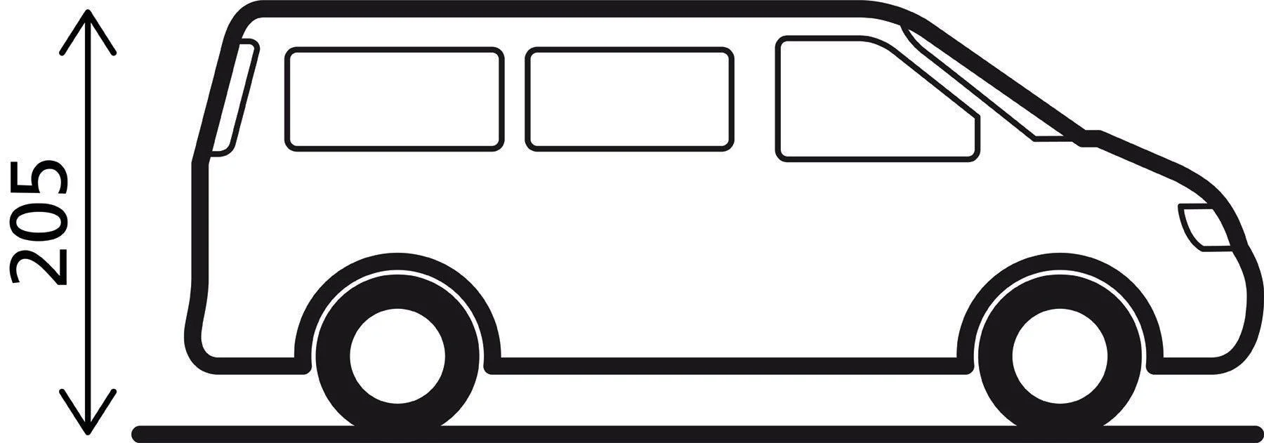 2025 COMET bagklapstelt til VW T5 og T6 – rammeløs. Nem montering. God ventilation. Kompakt opbevaring.