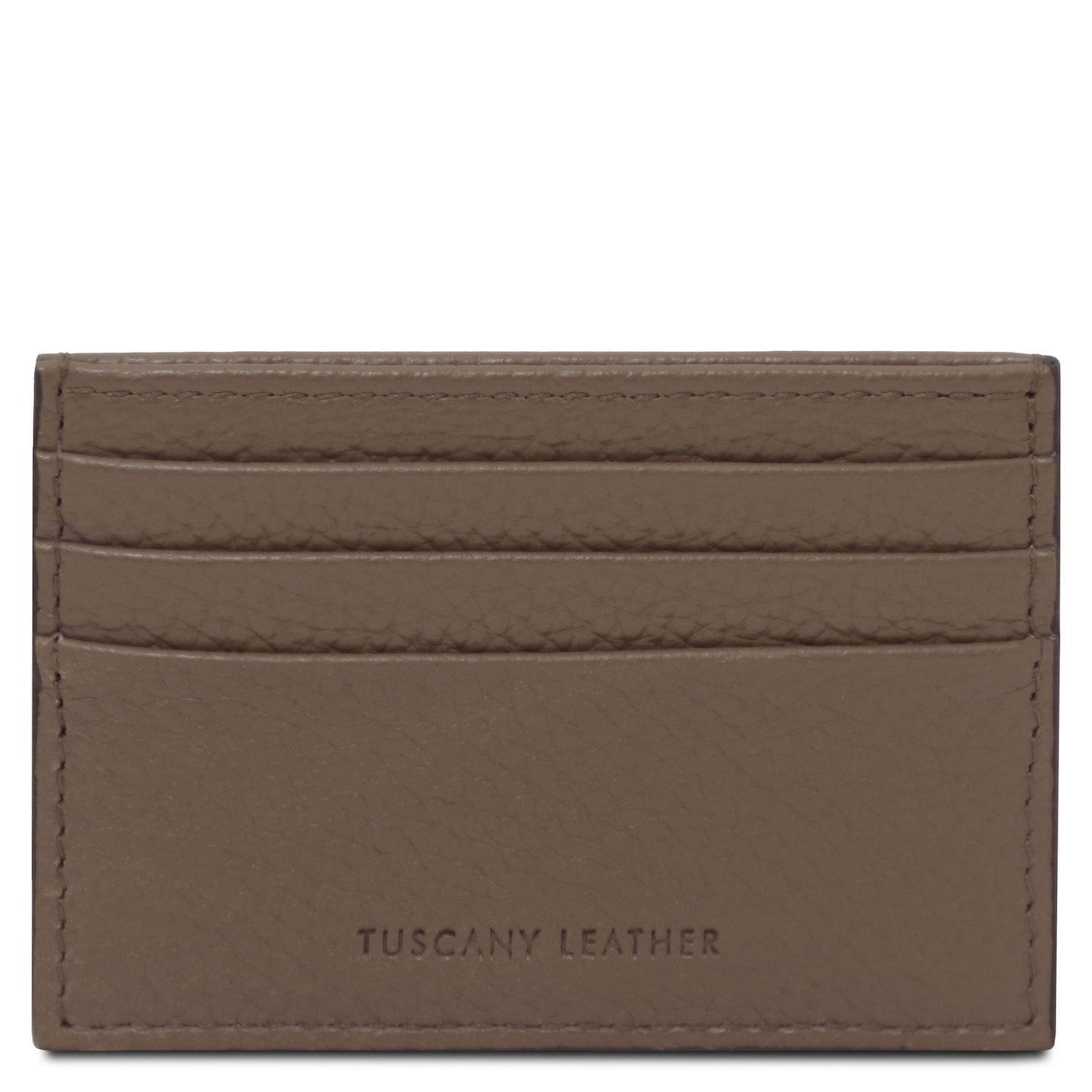 Leather card holder - 6 cards, pebbled leather | TL142472
