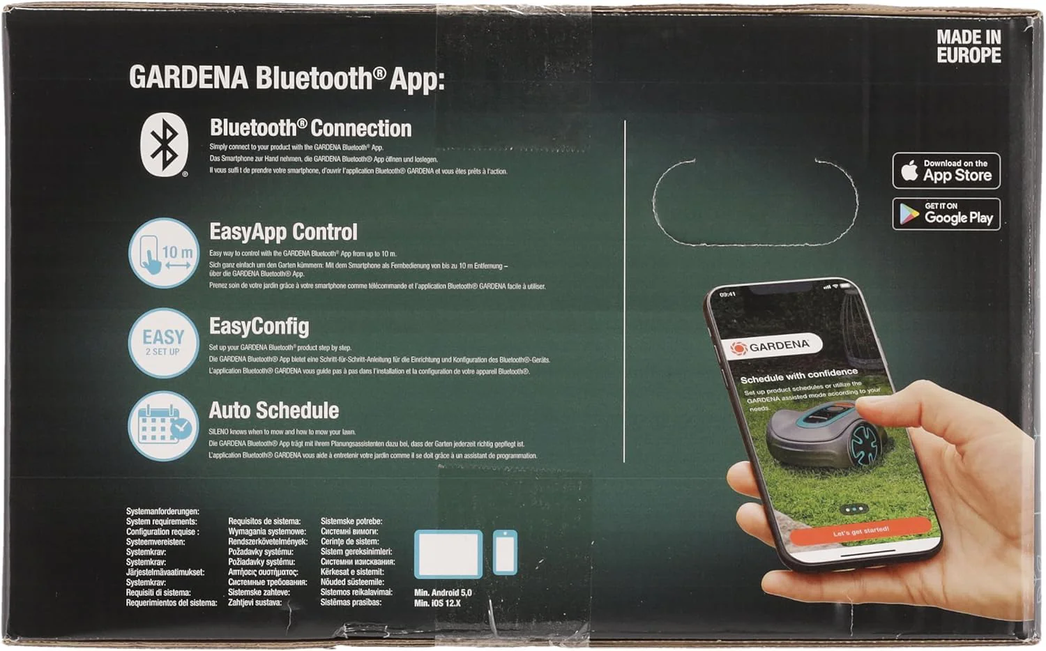 Gardena SILENO Mähroboter (ab 2025), Mindestgröße 350 m²: Intelligenter Rasenmäher mit optimaler Konnektivität. Programmierbar über die Gardena Bluetooth-App (15208-47).