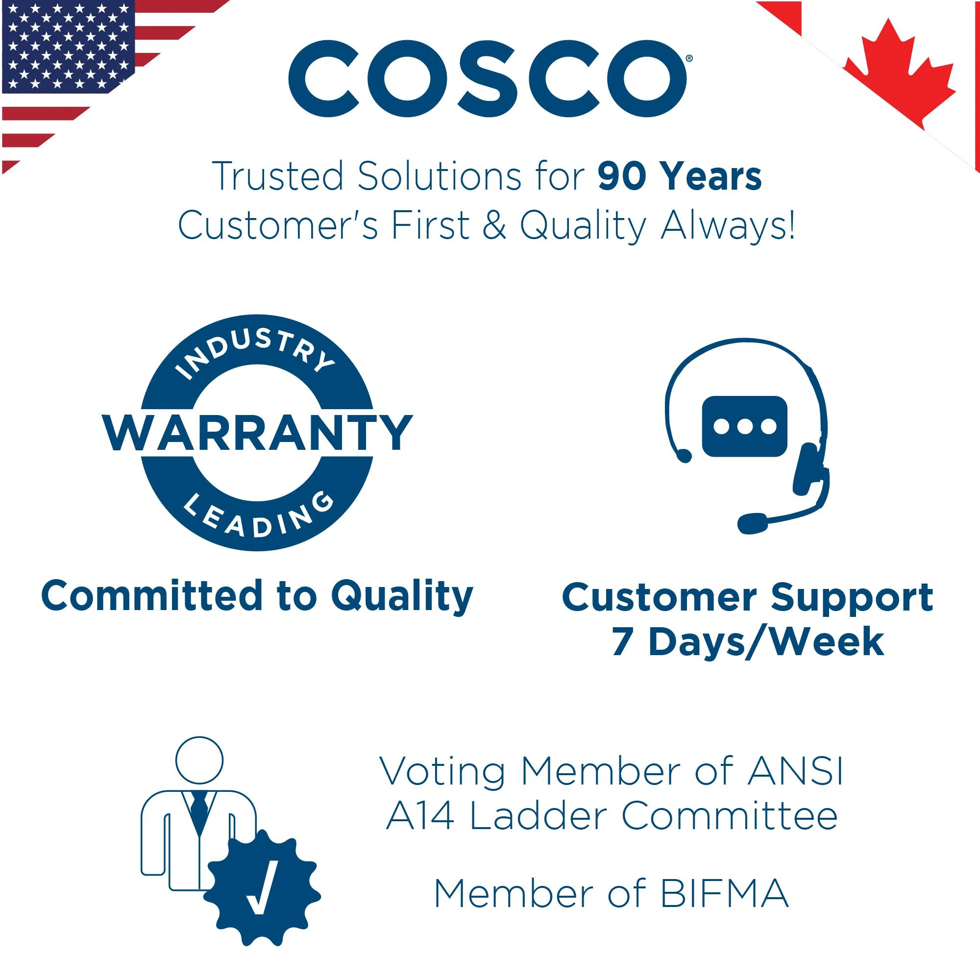 Diable de manutention COSCO Load Assist 2025 avec poignée en P et roues increvables. Capacité de charge : 360 kg