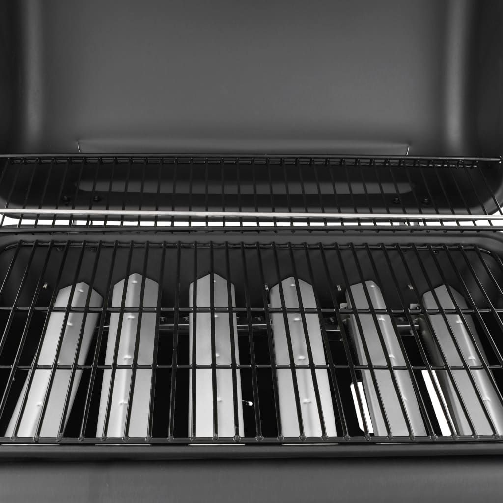 Vidaxl 6-Brenner-Gasgrill, Schwarz