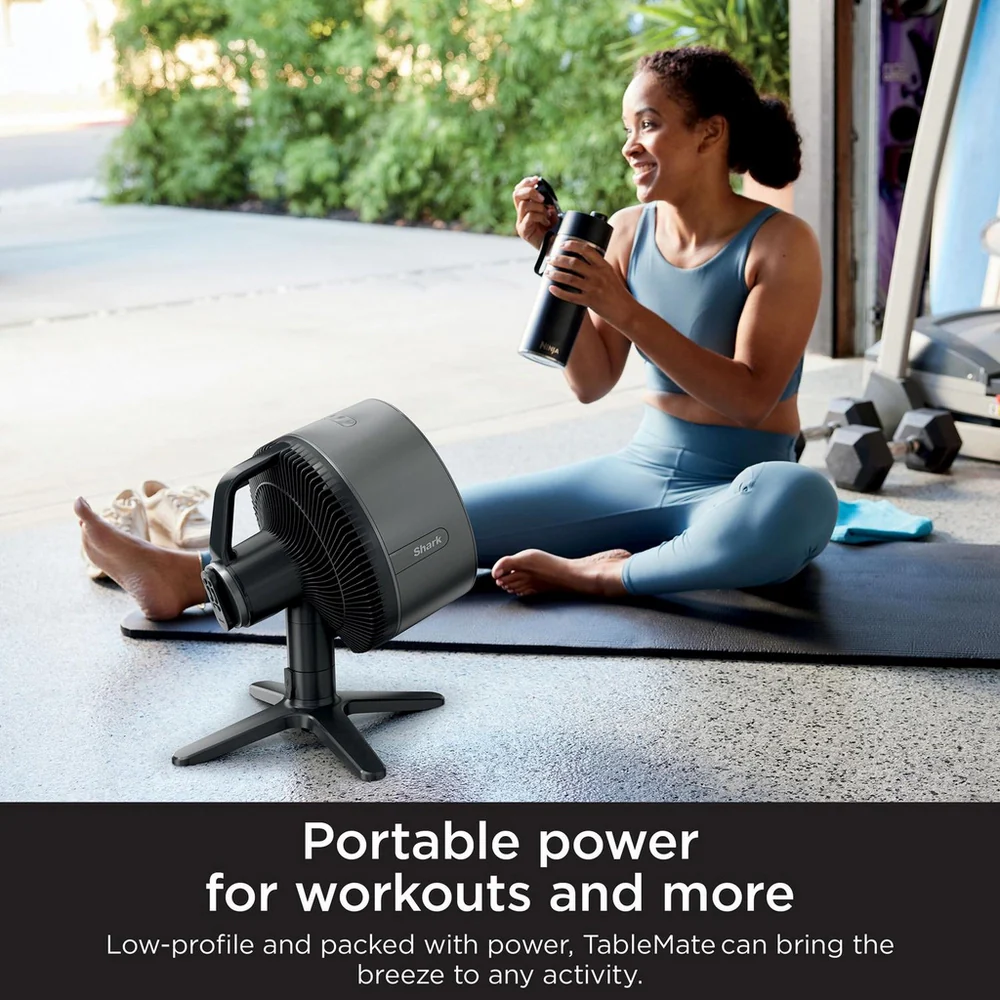 Ventilateur de table haute vitesse Shark FA150UK FlexBreeze 2025 pour une utilisation intérieure et extérieure – Brume d'abeille