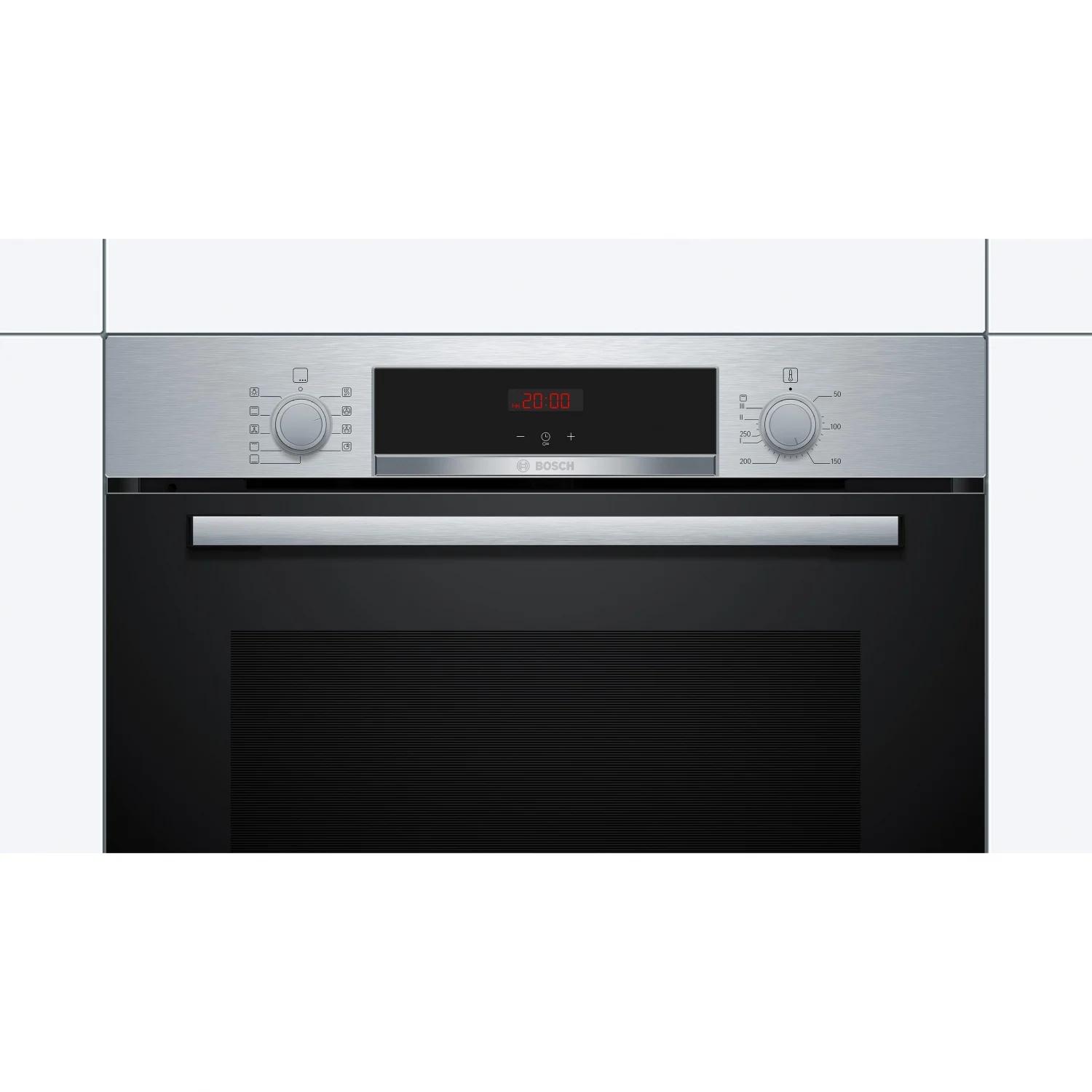 Bosch HBA512ES0 Multifunktionsbackofen, 3,4 kW, 71 l, Klapptür, 7 Kochfunktionen, Energieeffizienzklasse A – Edelstahl