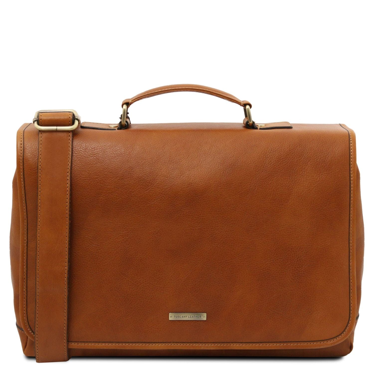 Mantova - Leather multi compartment briefcase with flap | TL142068 messenger bag