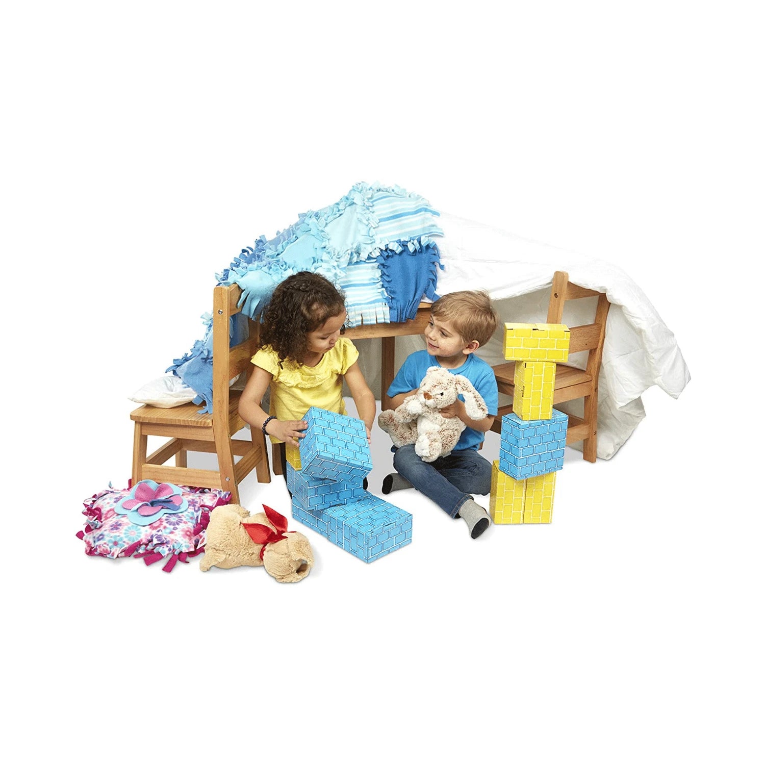 Melissa & Doug Holztisch und 2 Stühle, Blond