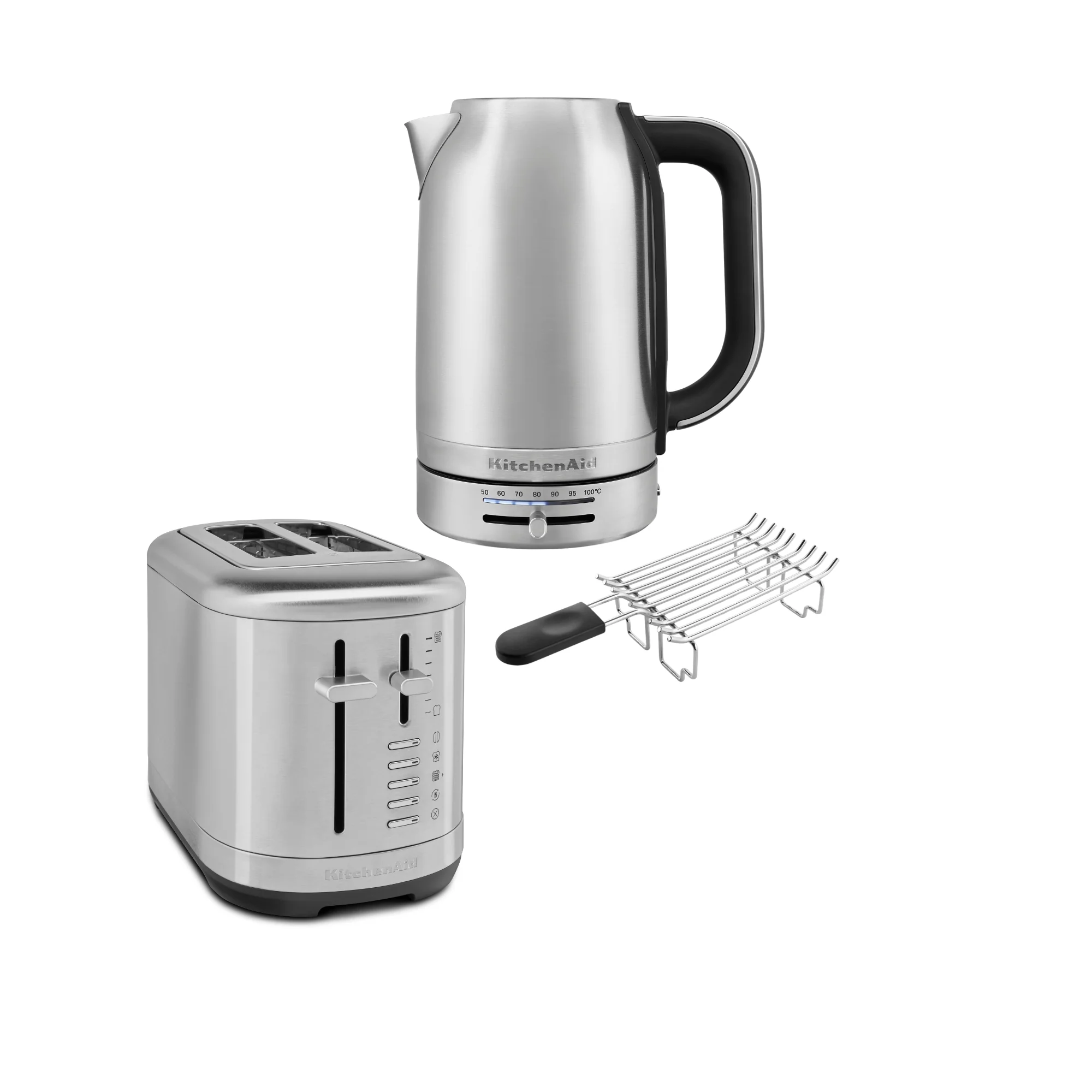 KitchenAid Frühstücksset 2025 mit Wasserkocher 5KEK1701, 2-Schlitz-Toaster 5KMT2109 und Brotwärmer