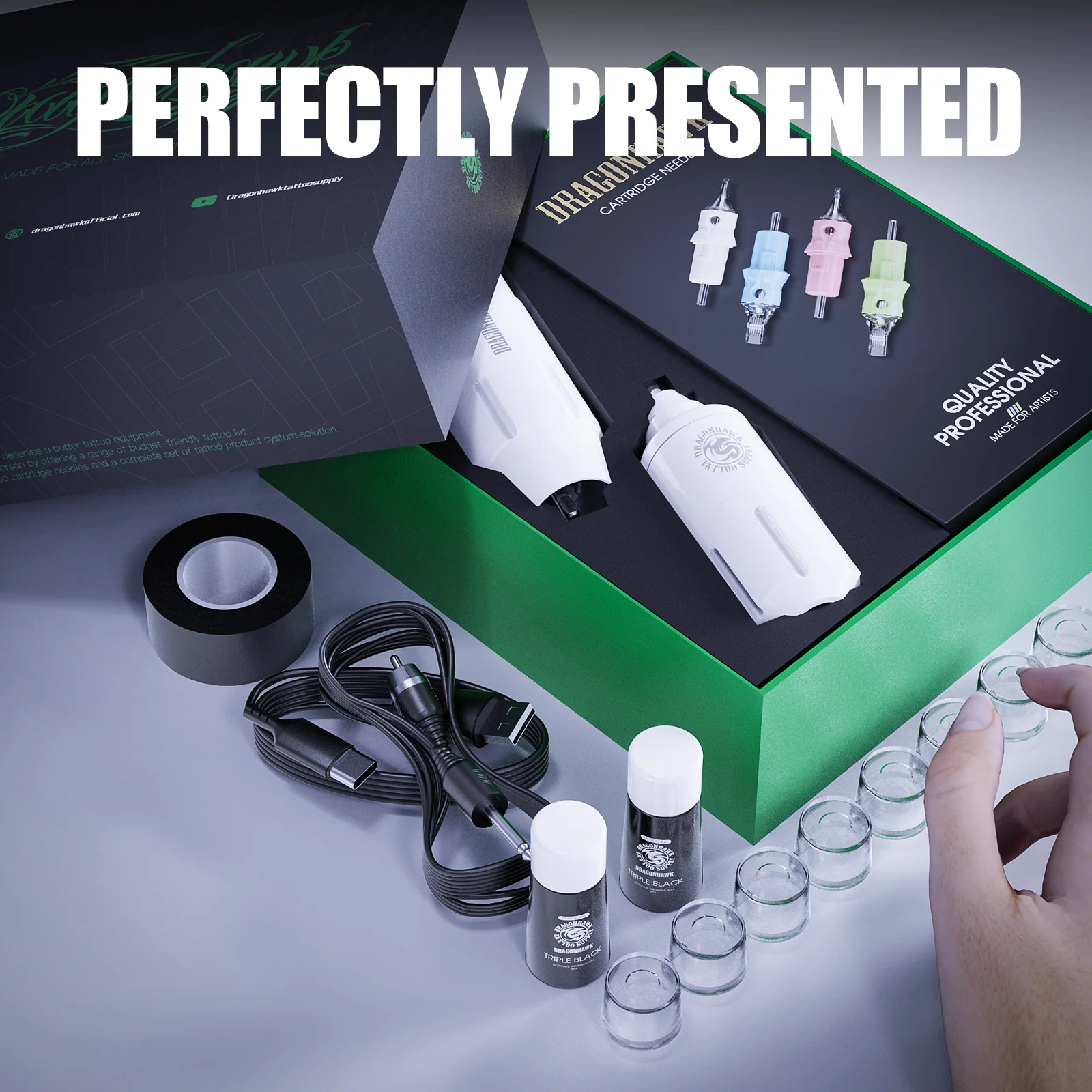 Dragonhawk S1 Stiftförmiges Tattoo-Maschinen-Starterset