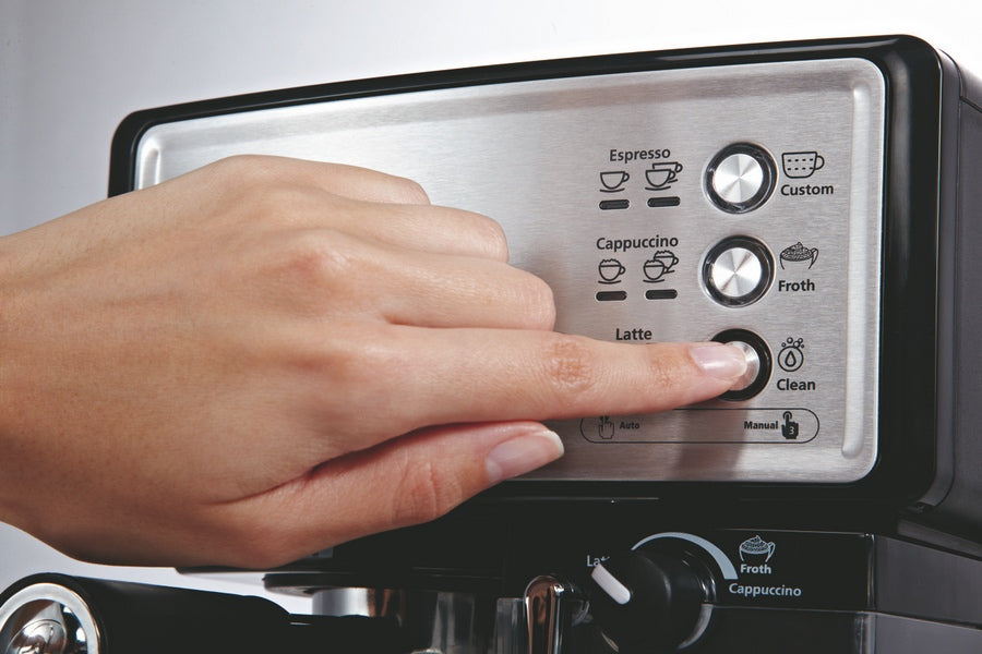 Machine à expresso Mr. Coffee Cafe Barista 2025, noire et argentée