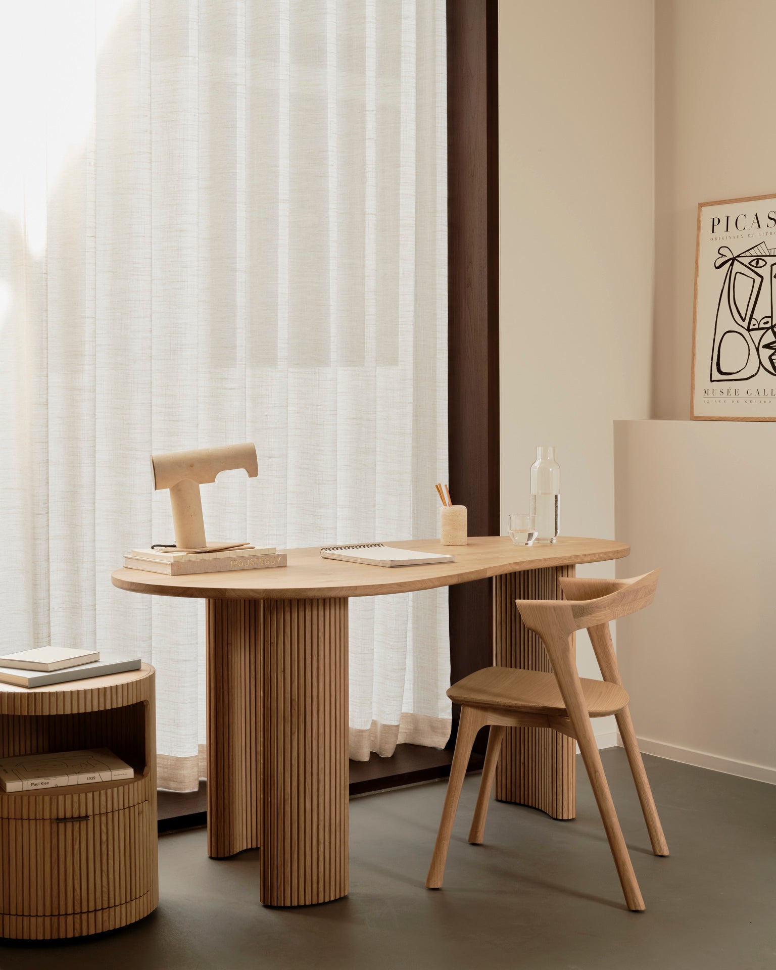 Boomerang Desk - Oak