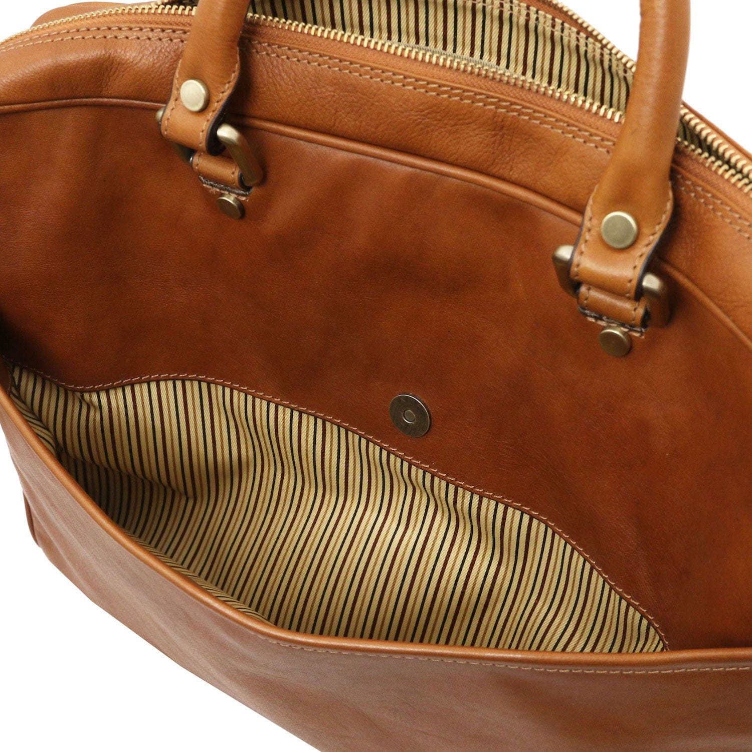 Pisa - Matte leather laptop briefcase with front pocket | TL142427