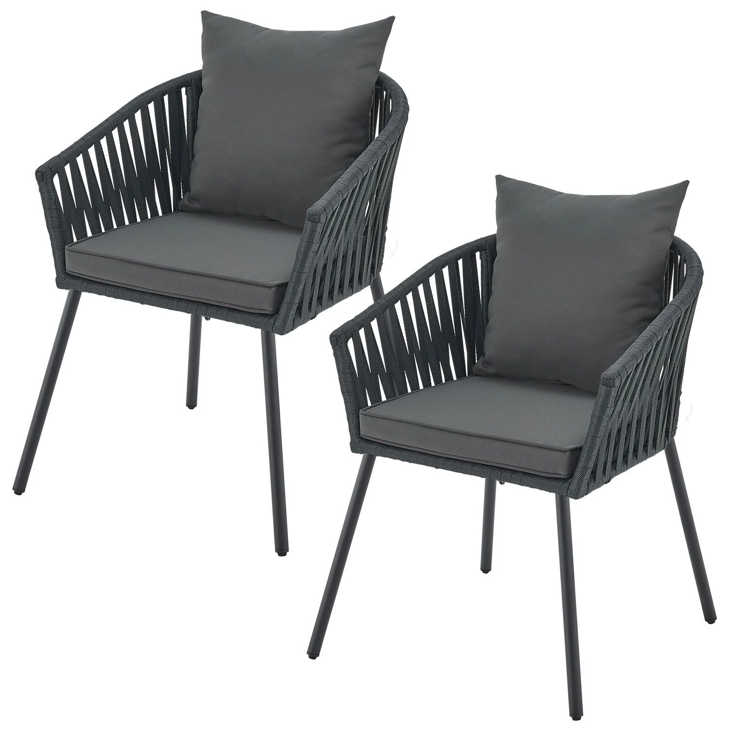 Ensemble de 2 chaises en corde 2025 – Élégance et confort pour votre espace extérieur