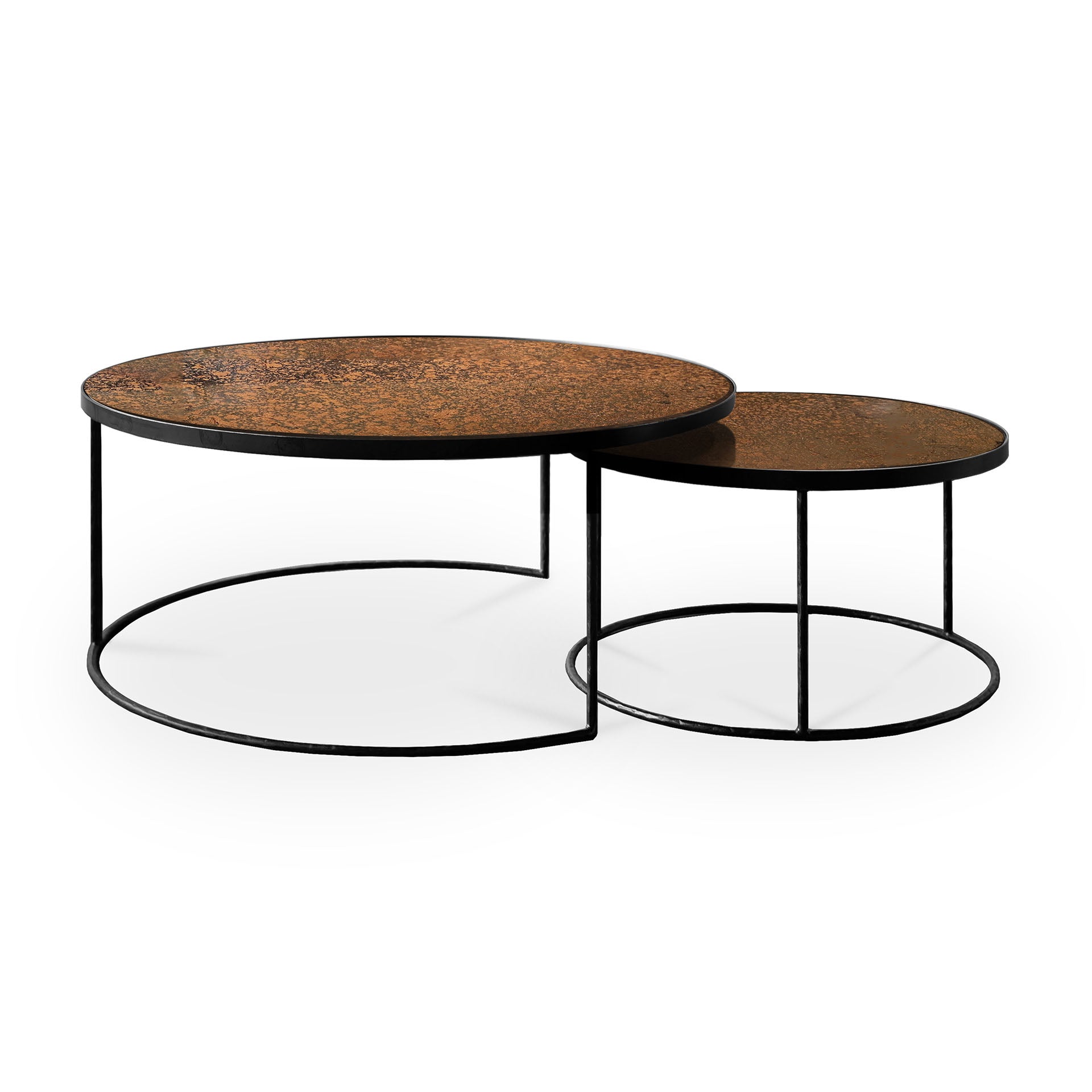 Nesting Coffee Table Bronze Copper - Set of 2