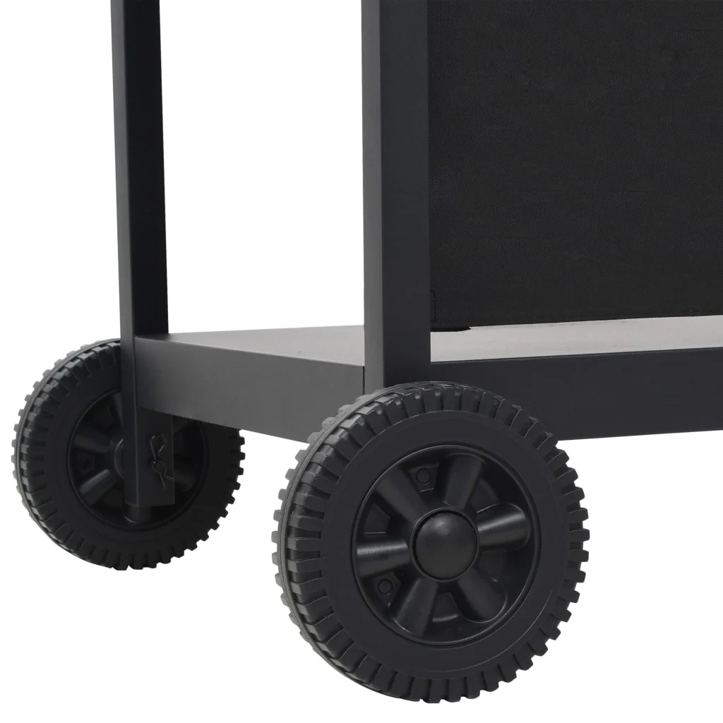 Tragbarer Gasgrill 2025 mit 6 Grillzonen, schwarzer Stahl V3794