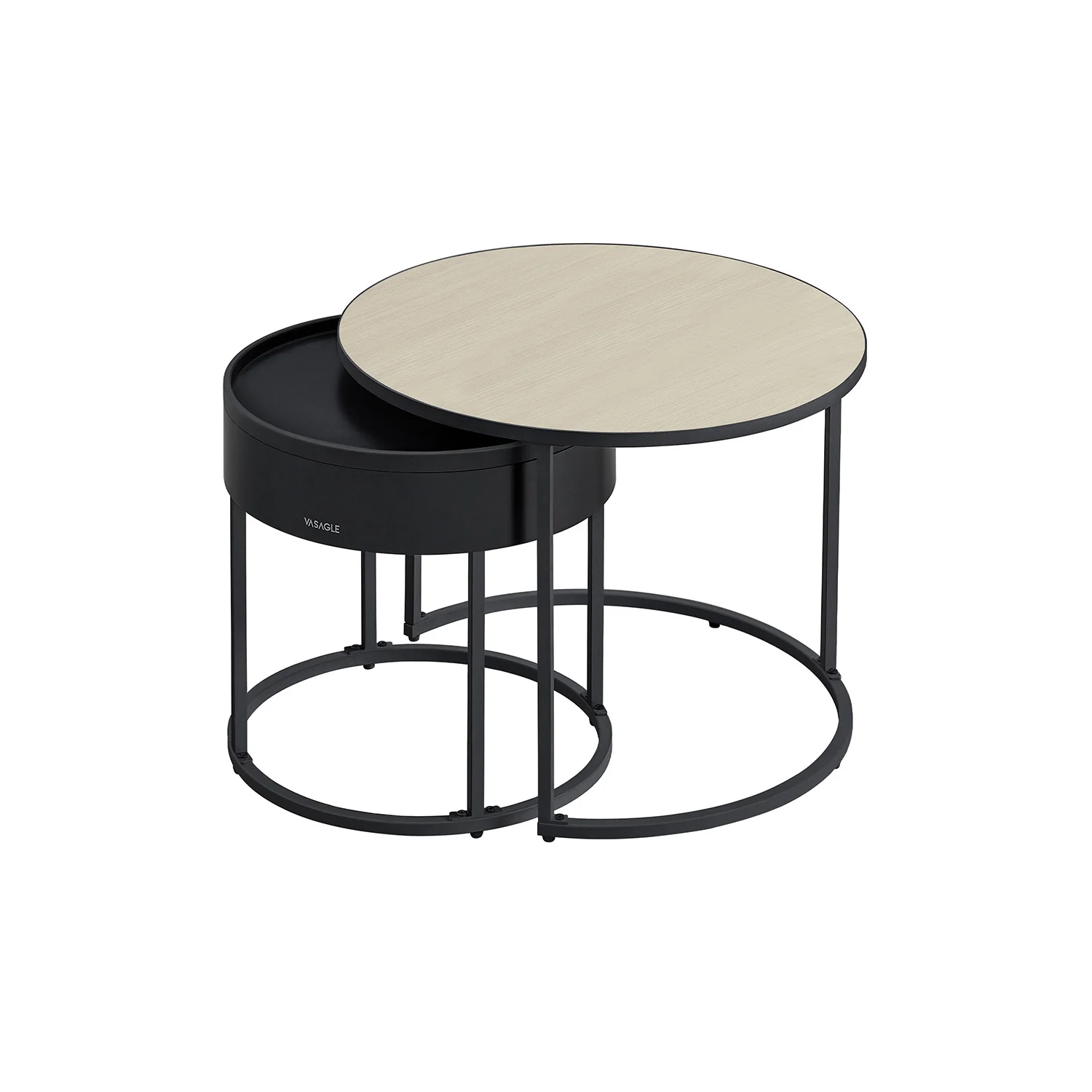 Sæt med 2 sofaborde i valnød