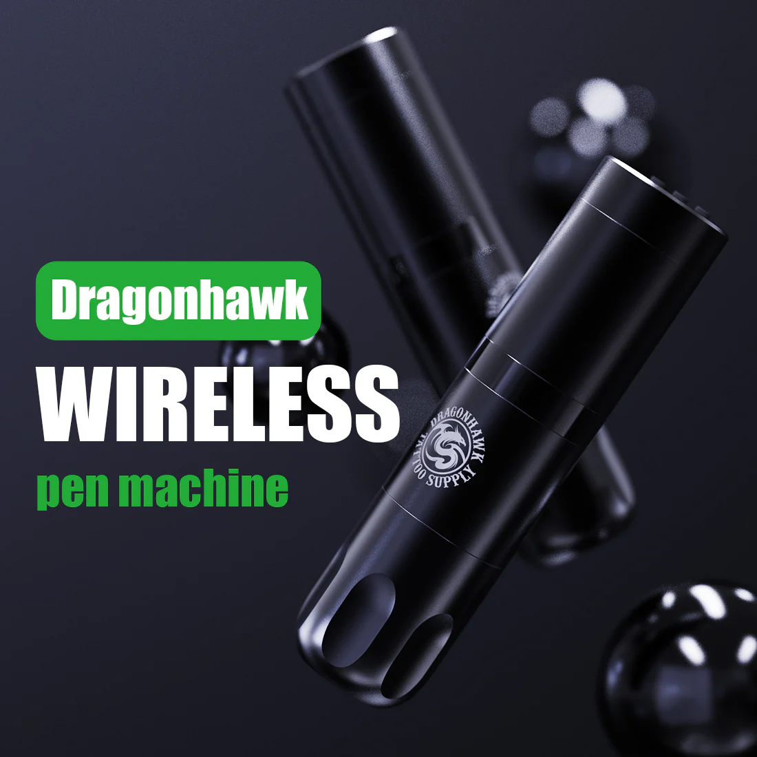 Dragonhawk X3 Akku-Tätowiermaschinen-Set mit 2 austauschbaren Batterien