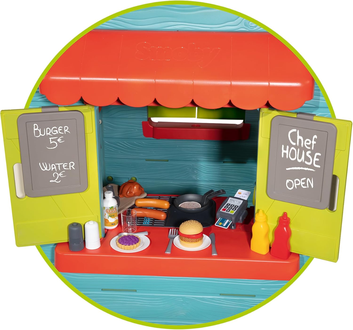 Smoby Life Gartenhaus – Kinder-Spielhaus zum Gärtnern – Inklusive Pflanzgefäß, Vogelfutterhaus, Werkzeug und Zubehör – UV-Schutz – Recyceltes Material – Ab 2 Jahren (7600810408)