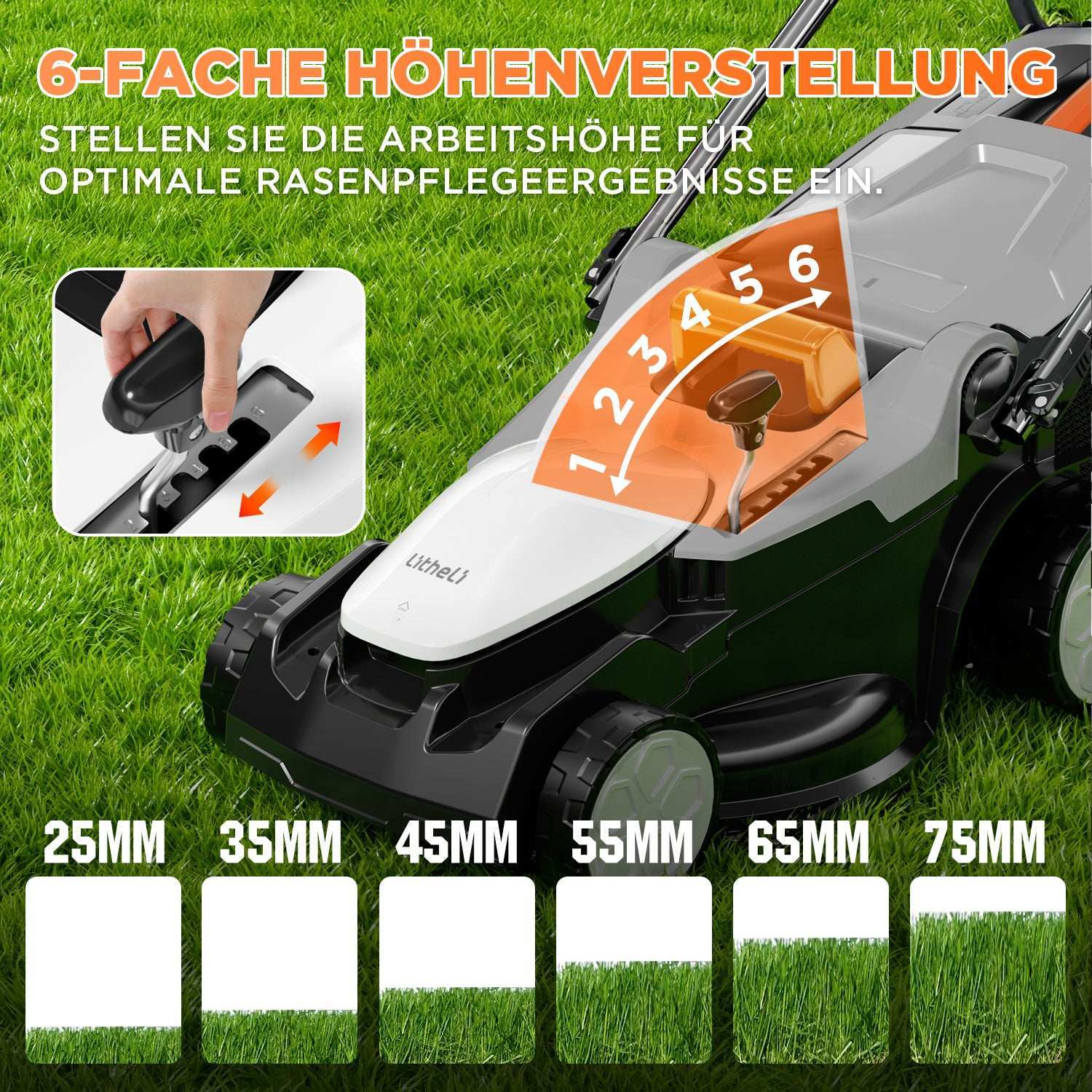 Tondeuse à gazon sans fil Handy+ U20 (2025) | 2 batteries 20 V, largeur de coupe 37 cm | Comprend 2 batteries SE 4,0 Ah | Pour pelouses jusqu'à 300 m²