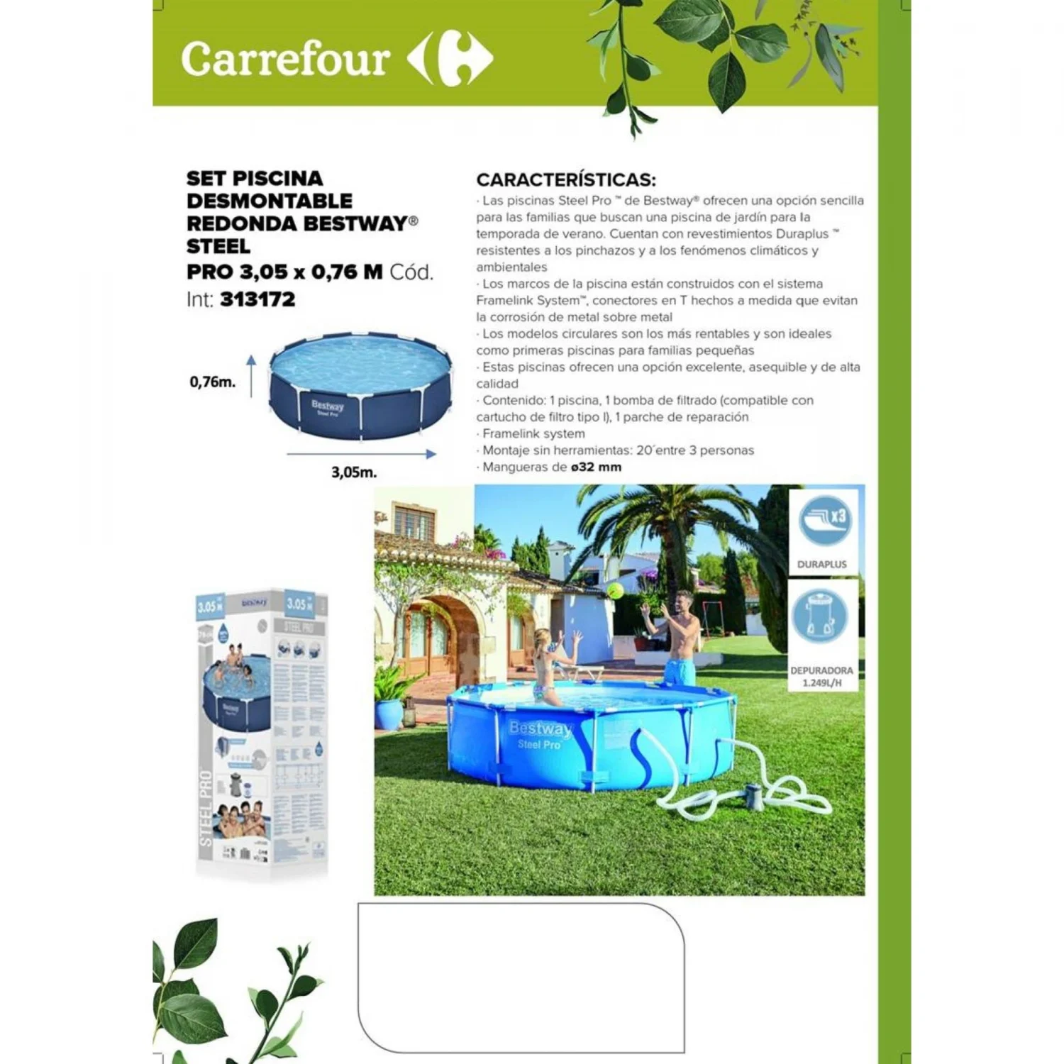 Bestway Schlauchpool 305x76 cm